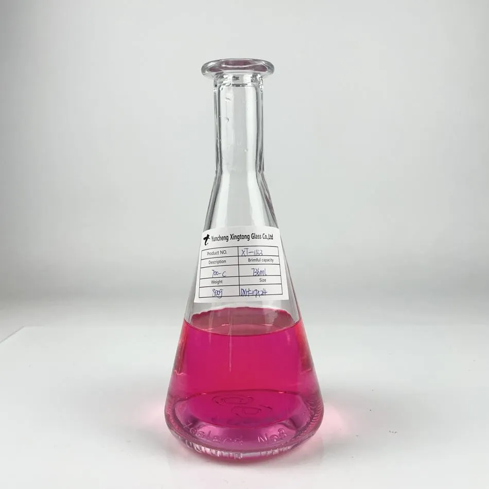 Potel Gwydr Fflasg Gonigol Gyda Chorc